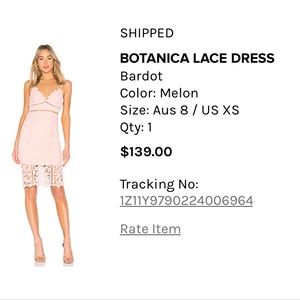 Botanical Lace Dress - Bardot - Pink